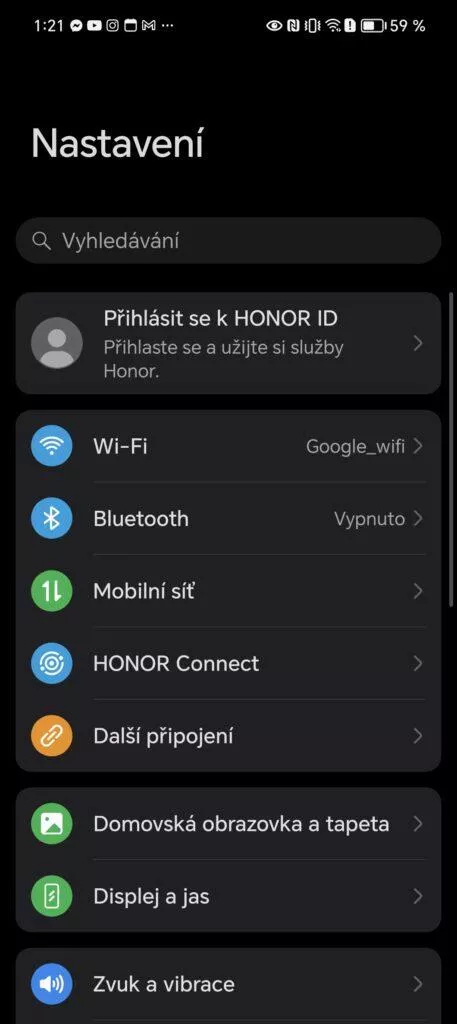 magicos nastavení