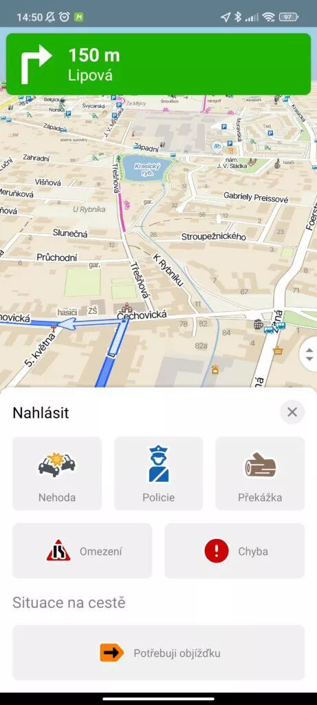 mapycz hlaseni