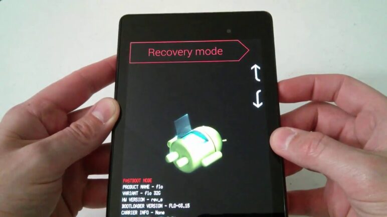 Nexus 7 Hard Factory Reset Fastboot Bootloader Recovery Mode
