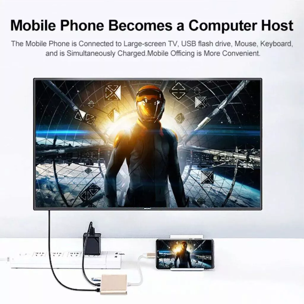 Redukce z USB-C na HDMI a USB-A AliExpress elektro příslušenství domácnost