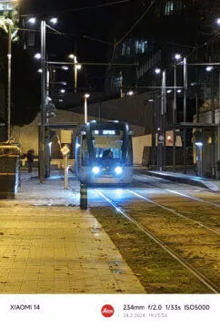 Xiaomi 14 10x zoom tramvaj