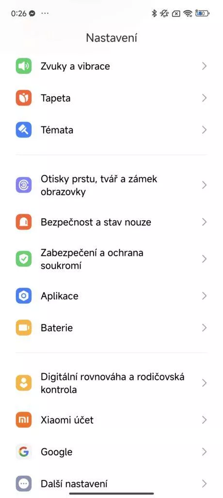 xiaomi 14 nastavení