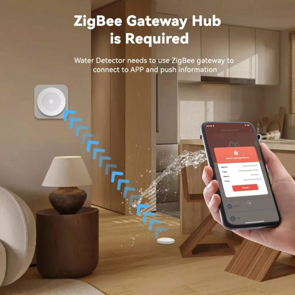 ZigBee detektor úniku vody