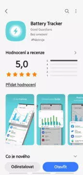 Samsung vrací užitečnou funkci ke sledování baterie 5 Battery Tracker