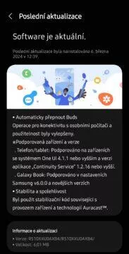 Aktualizace Galaxy Watch6