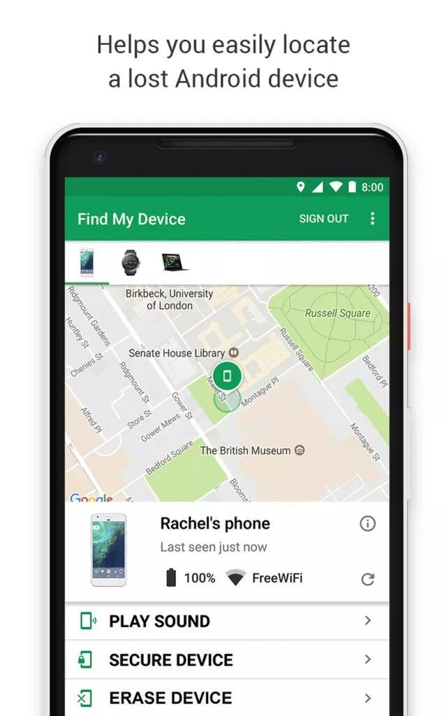 najdi ztracený telefon