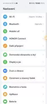 honor magic6 pro nastavení