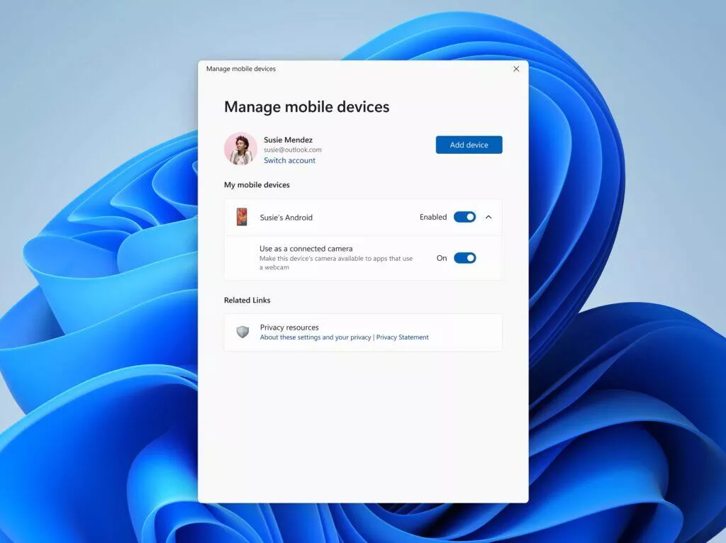 jak udělat z mobilu webkameru windows 11