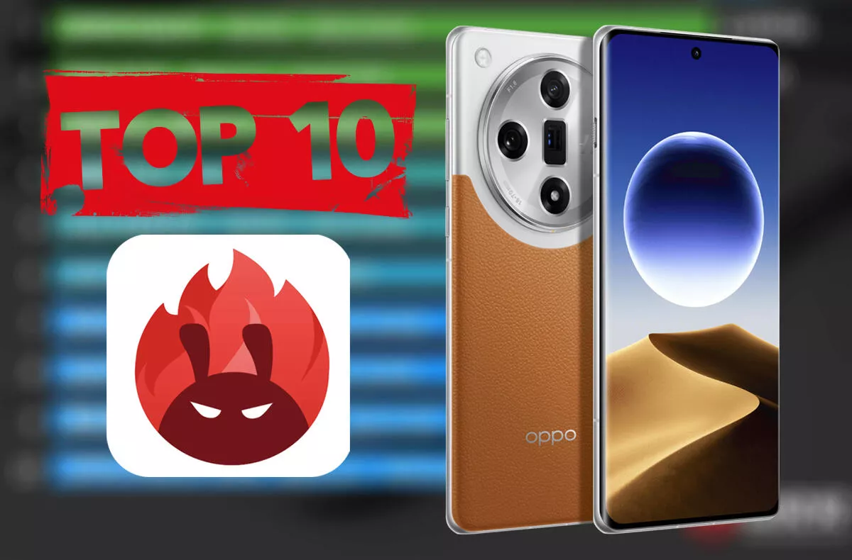 oppo find x7 antutu benchmark telefony únor 2024