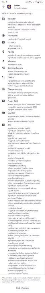 oprávnění tasker