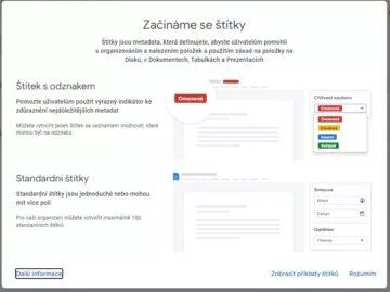 Zapomeňte na složky, přicházejí kategorie! Těšíte se? 2 google disk štítky