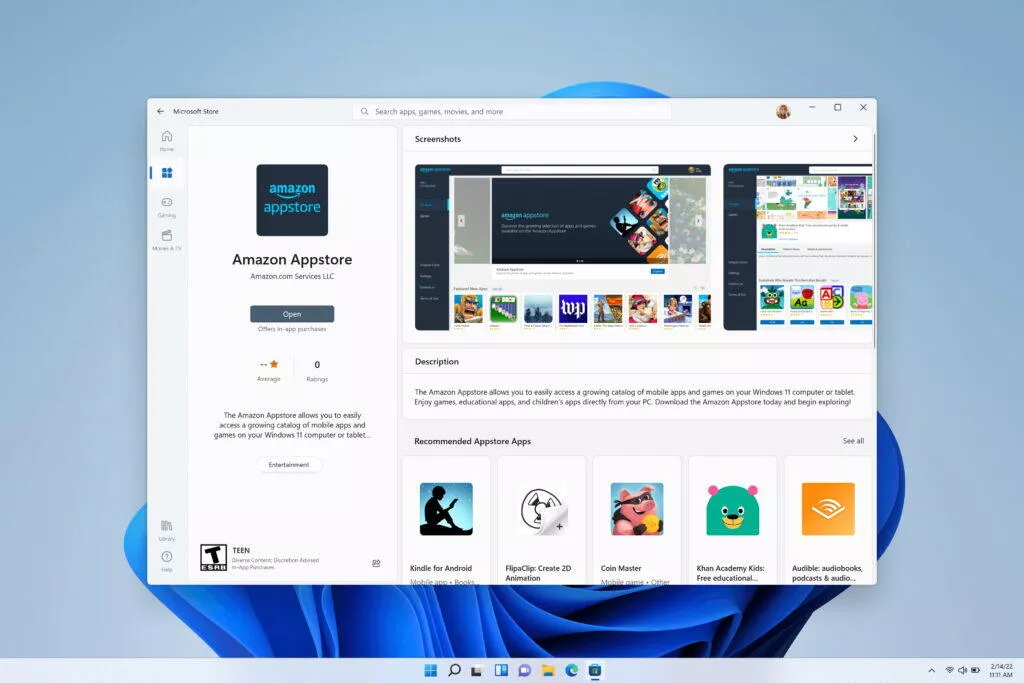 subsystem windows pro android
