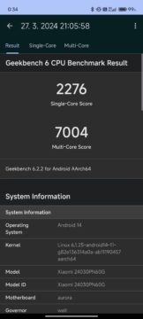 xiaomi 14 ultra snapdragon geekbench