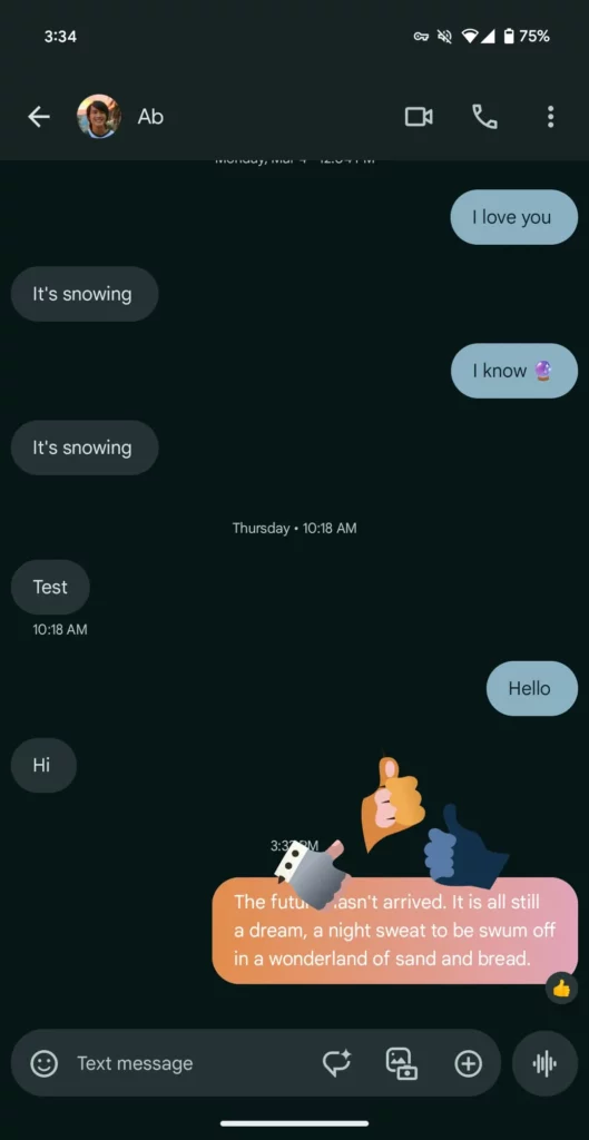 Zprávy Google emoji animace