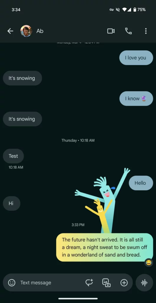Zprávy Google emoji animace