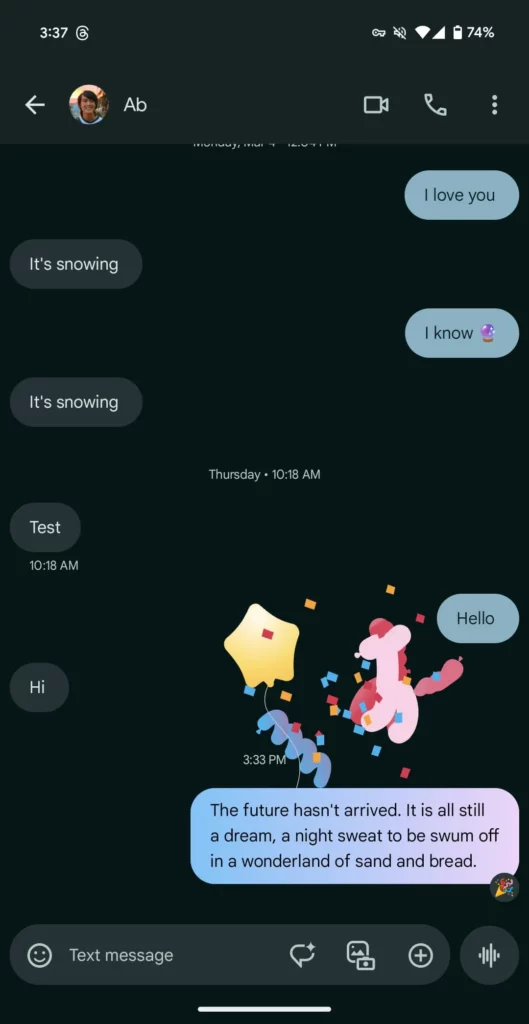 Zprávy Google emoji animace