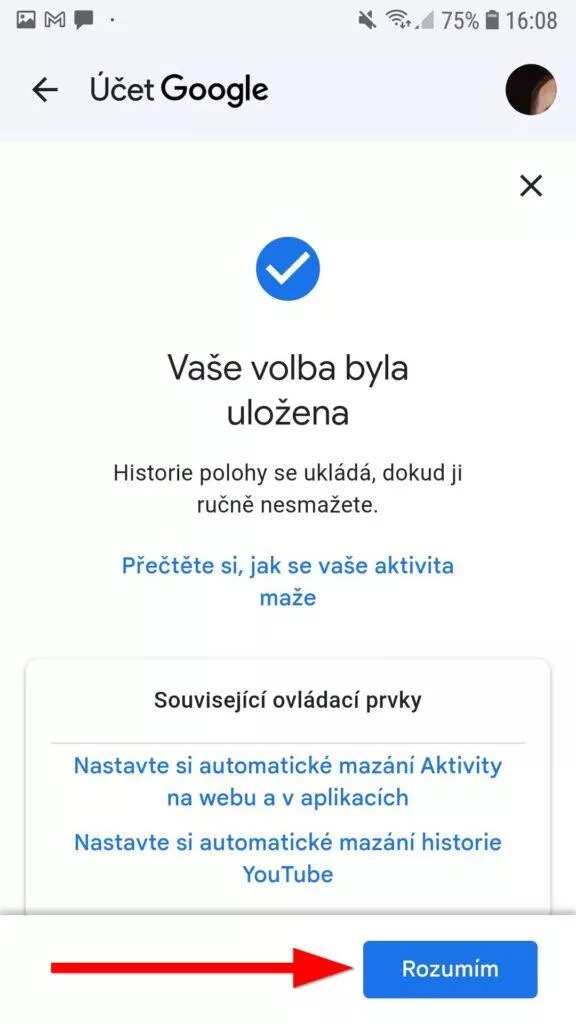 účet google rozumím