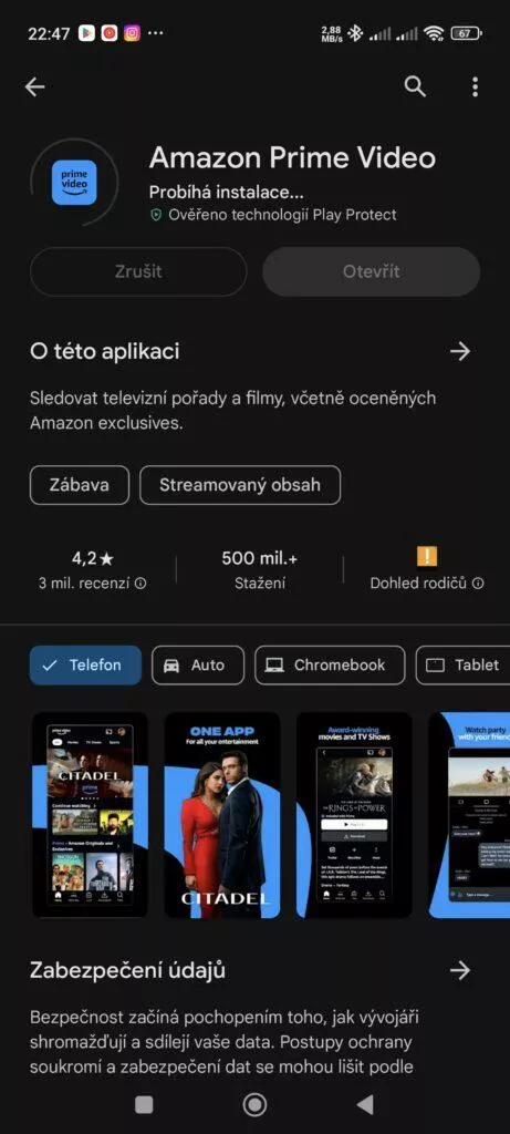 amazon prime google play