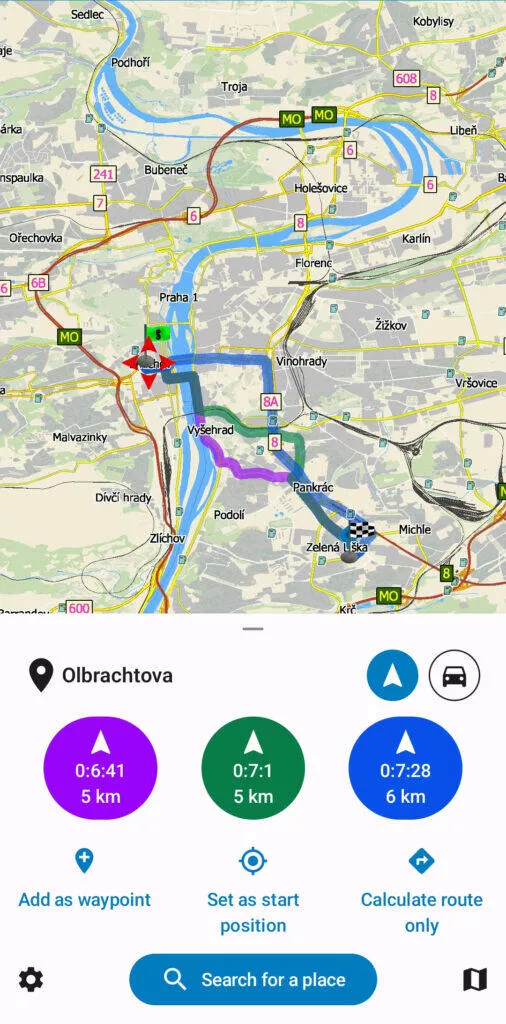 copy of mapfactor navigator lite screenshot routing