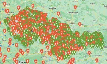 Mapa nabíjecích stanic