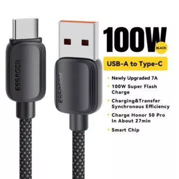 Essager 7A 100W USB-A USB-C kabel