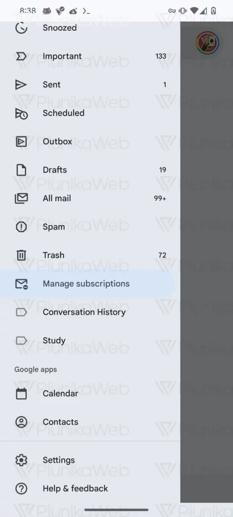 Gmail odběr novinek kategorie
