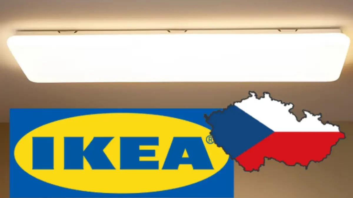 Velký stropní panel z IKEA můžete ovládat mobilem. Barvu světla si můžete změnit dle nálady