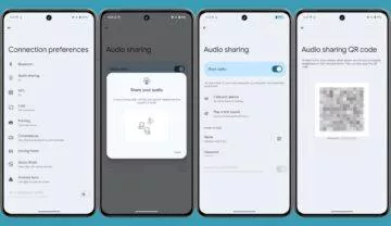 nastavení sdílení zvuku android 15
