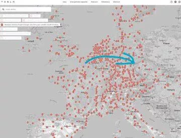 Interaktivní Tesla mapa