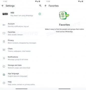 whatsapp oblibene kontakty