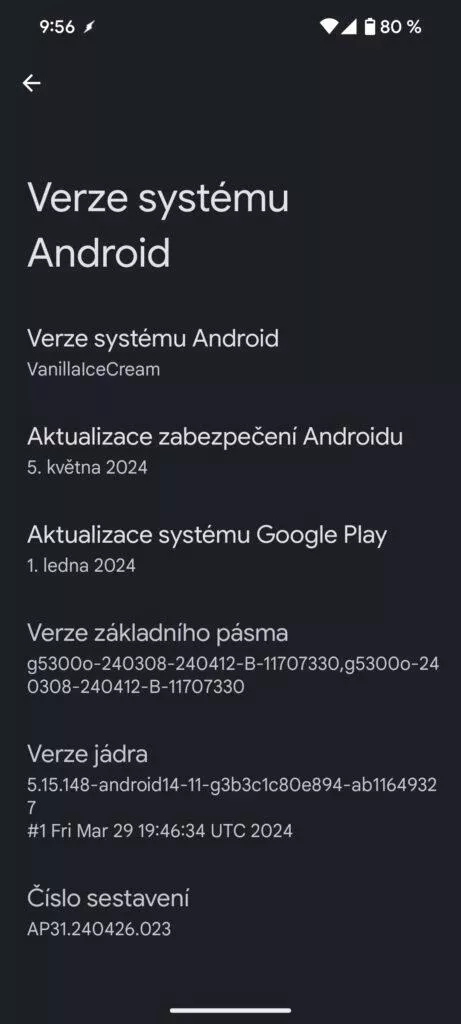 Android 15 beta instalace
