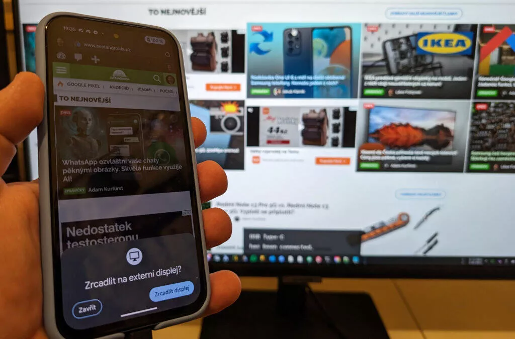 Pixel 8a s beta verzí Androidu 15 zobrazí dialog