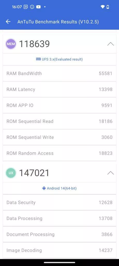 antutu pixel 8a