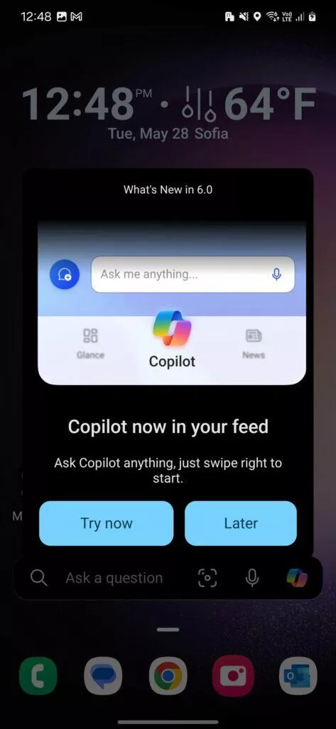 copilot feed microsoft launcher
