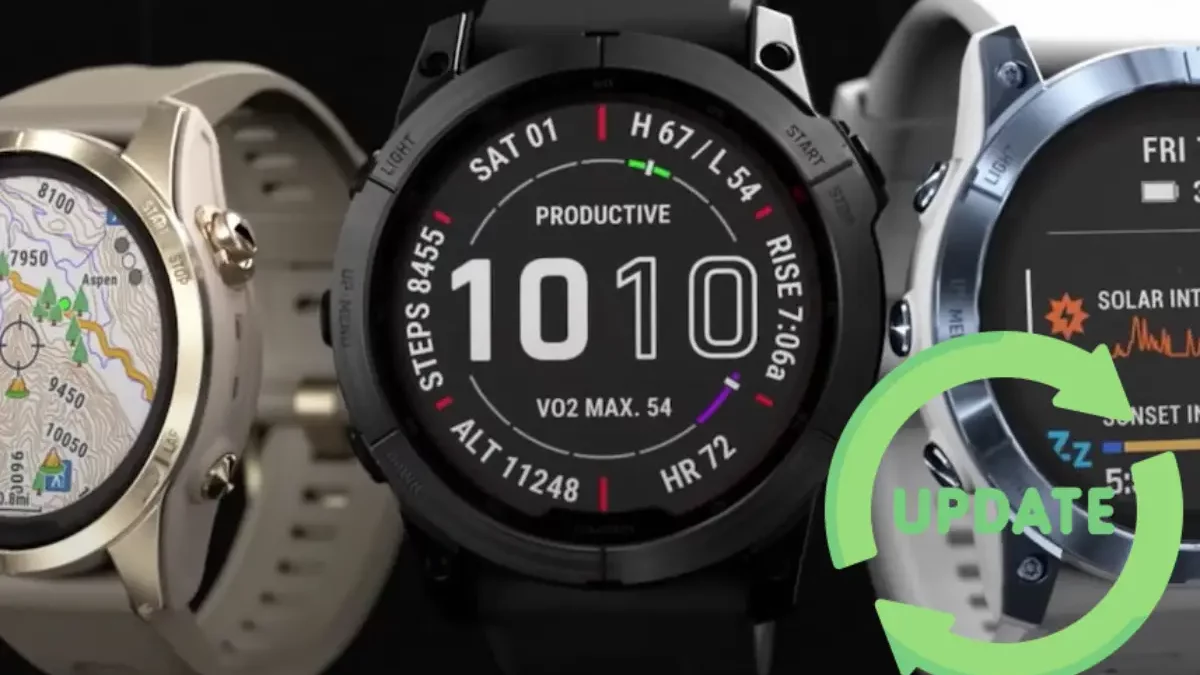 Garmin Fenix 7 a další vlajkové hodinky dostávají novou aktualizaci