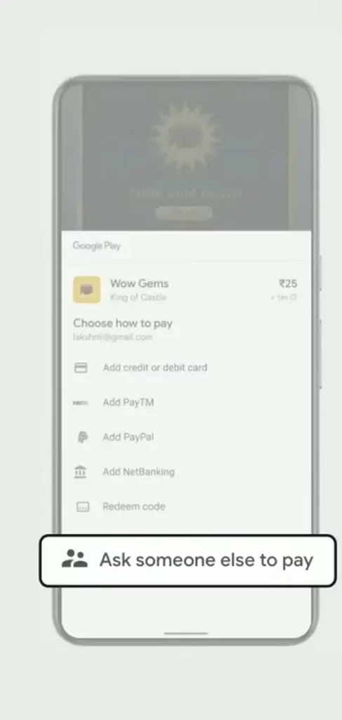 google play ask someone else to pay 1