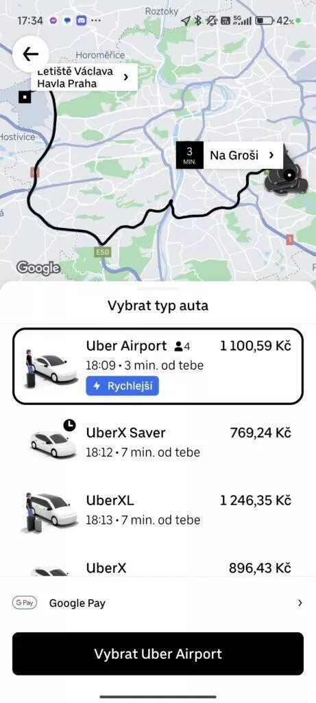 šetření peněz uber