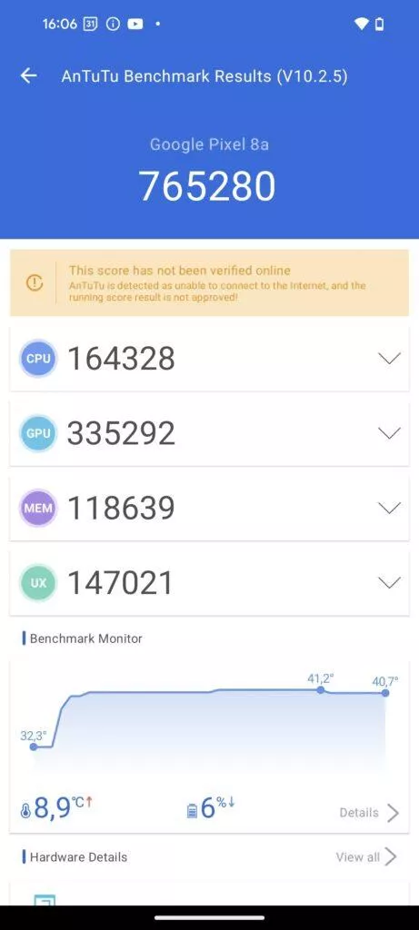 tensor g3 pixel 8a antutu benchmark