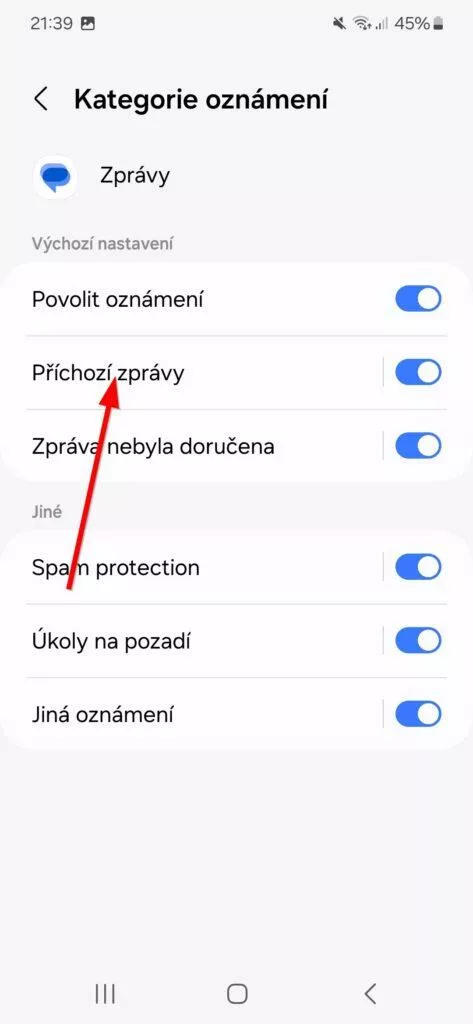 Nastavení oznámení OneUI 6.1