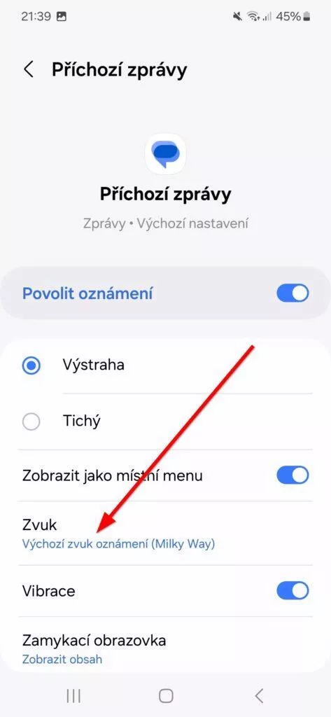 Nastavení oznámení OneUI 6.1