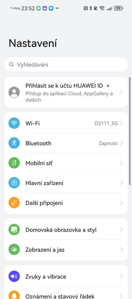 harmonyos nastaveni