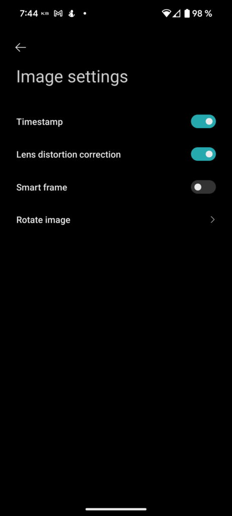Xiaomi CW400 nastavení obrazu