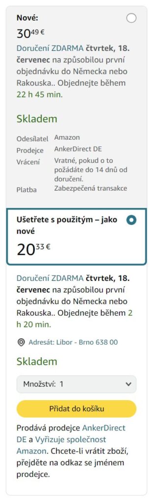 Amazon použité