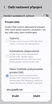 soukromy dns samsung Samsung, Soukromý DNS