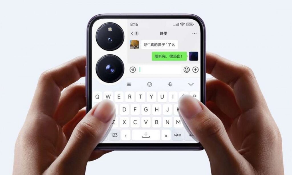 xiaomi mix flip druhy displej