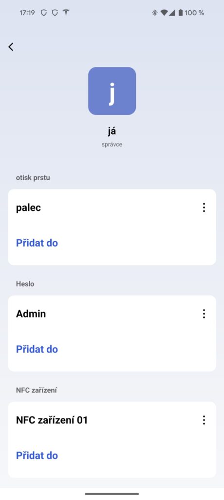 aqara u200 zámek přidání otisku