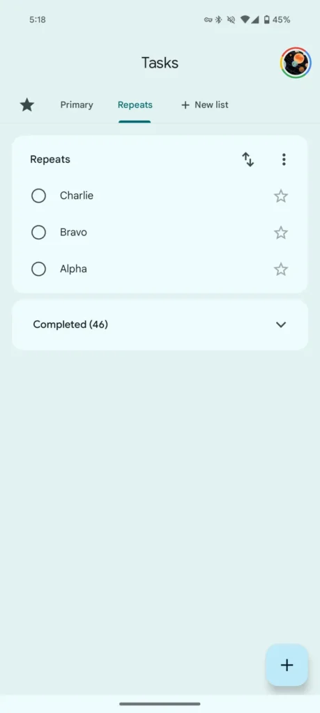 úkoly google nový design světlý