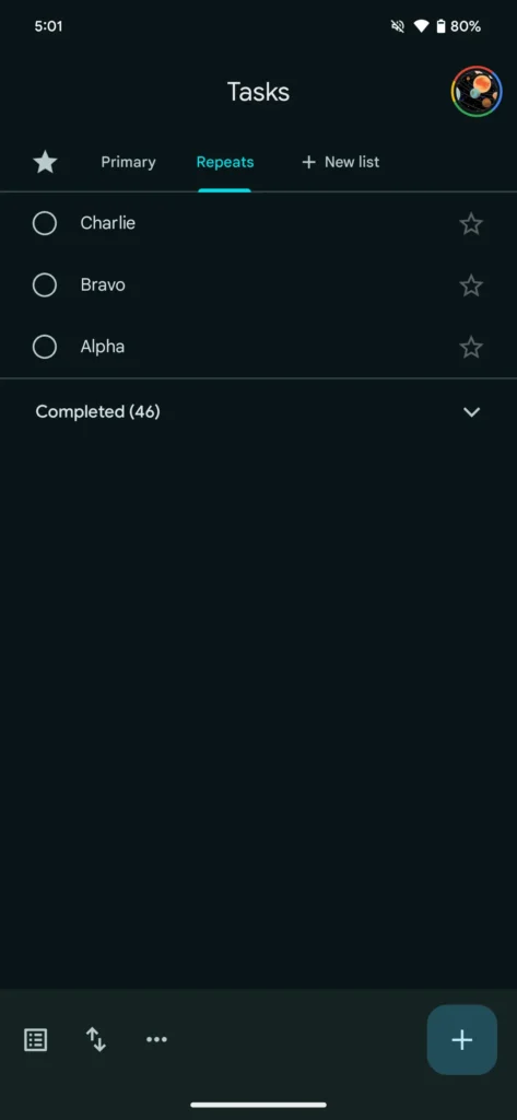 úkoly google starý design aplikace