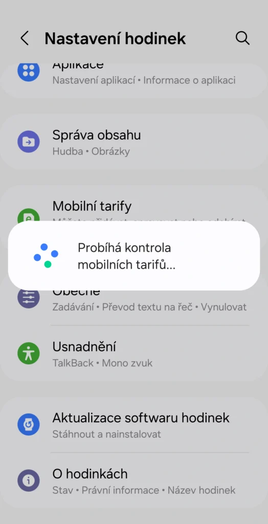 nastaveni hodinek kontrola tarifu nastaveni hodinek kontrola tarifu