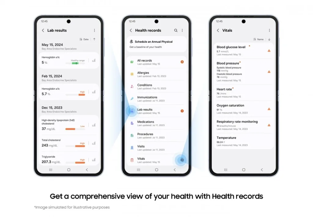 samsung health aktualizace screenshoty